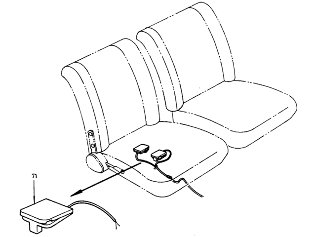 Datsun 510 Parts illustration no. 027-6 Switches (From Oct.-'69)