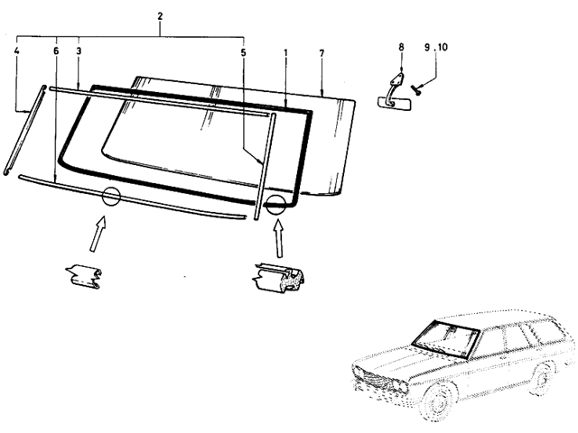 112-1 Windshield Glass (Wagon)