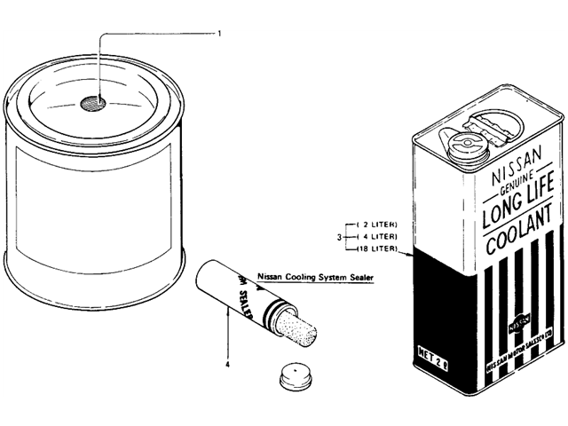 Datsun 510 Parts illustration no. 134-1 Touch-Up Paint