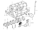 Datsun 510 illustration no. 002-2 Cylinder Block (Rear Side View)
