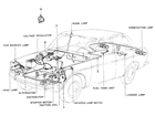 Datsun 510 illustration no. 026-1 Wiring (Sedan)